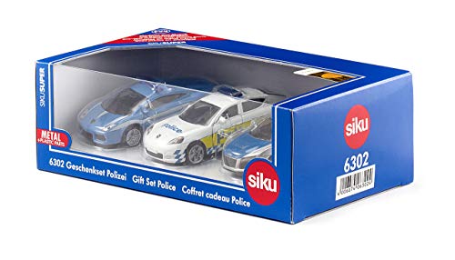 SIKU 6302, Geschenkset - Polizei, Metall/Kunststoff, Multicolor, Spielkombination, 3 Polizei-Fahrzeuge – Bild 3