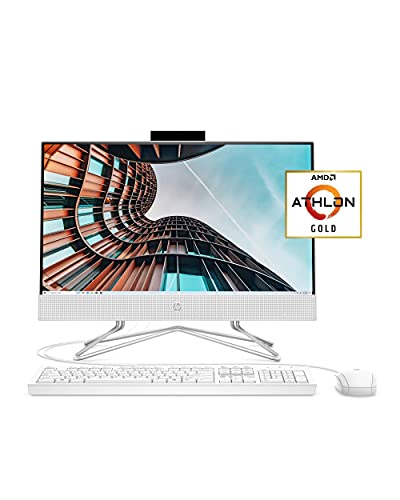 HP 22 All-in-One PC, AMD Athlon Gold 3150U Processor, 4 GB RAM,...
