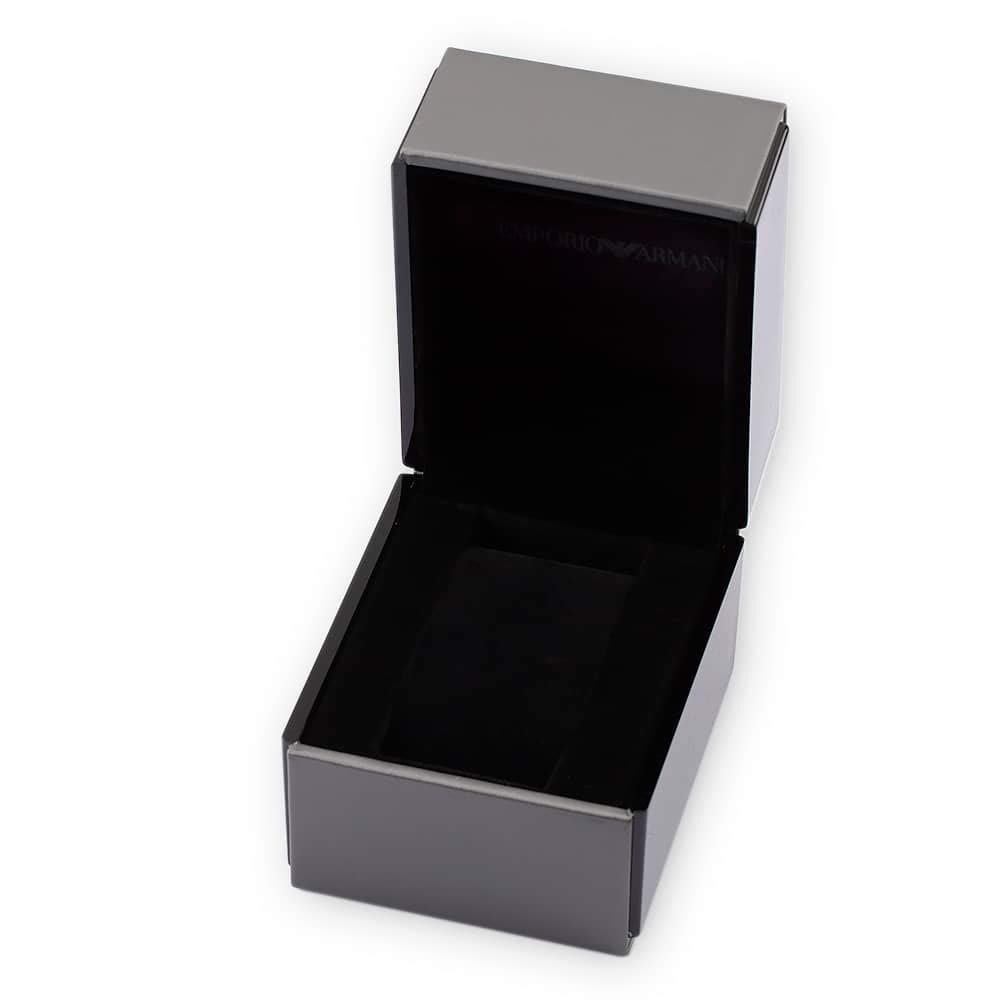 Emporio Armani Emporio Armani Watch for Men, Quartz Three Hand Movement and 41mm Case Size with Leather Strap