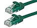 Monoprice Cat6 5ft Green Patch Cable UTP 24AWG 550MHz Pure Bare Copper Snagless RJ45 Flexboot Series Ethernet Cable- Pack of 1