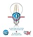 Hyperikon A19 LED Vintage Filament Bulb, Dimmable, 5W (40W Equivalent), 480 lumen, 2300K (Amber Glow), Omnidirectional, Medium Base (E26), IC Driver, CRI 80+, 120v, UL-Listed - (Pack of 6)