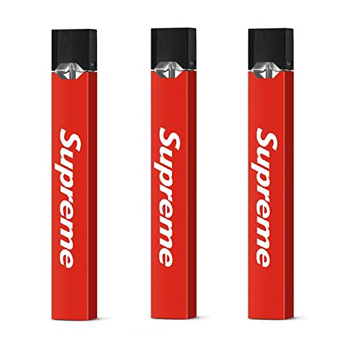 Juul Skin Wrap Vinyl Sticker Decal| 3 Pack | Juul Skins for Juul Device | Hype Skins | Red Supreme