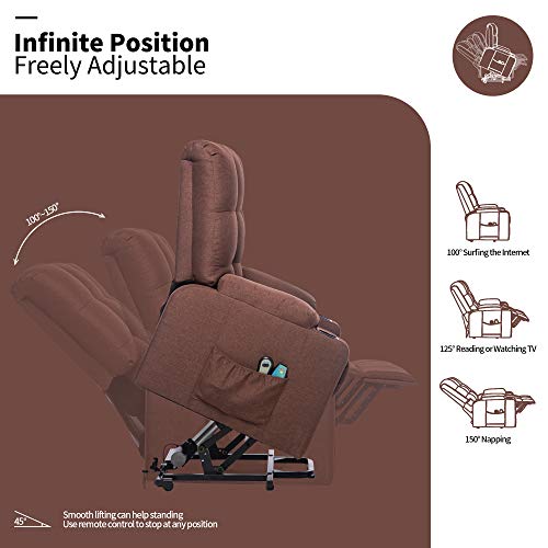 ERGOREAL Power Lift Chair Recliners for Elderly Heat&Massage Electric