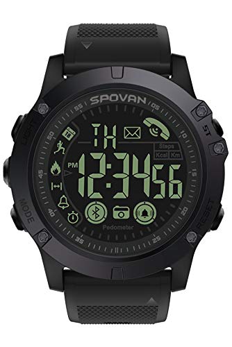 Mens Digital Sports Watch Waterproof Outdoor Military Pedometer Calorie Counter Multifunction Bluetooth Smart Watch Tactical
