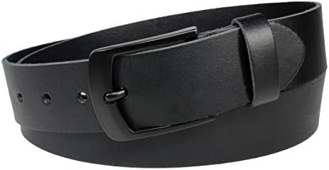 Leather belt made of cowhide leather, 4 cm wide and approx. 0,3 cm thick, genuine leather belt, Made in Germany, shortenable, for men and women #4-0004