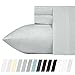 California Design Den Queen Sheets Set - Soft 400 Thread Count Sateen, Natural 100% Cotton Sheets, Deep Pockets with All Around Elastic for a Snug Fit, Cool & Durable Bedding Set - Light Grey