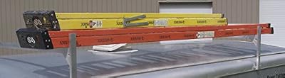 RACK'EM MFG Fitz-All Adjustable Aluminum Trailer Ladder Rack (RA-28) for Enclosed Trailers by