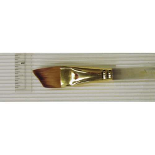 Princeton Heritage, Golden Taklon Brush for Watercolor & Acrylic, Series 4050 Angular Wash Synthetic Sable, Size 3/4 inch