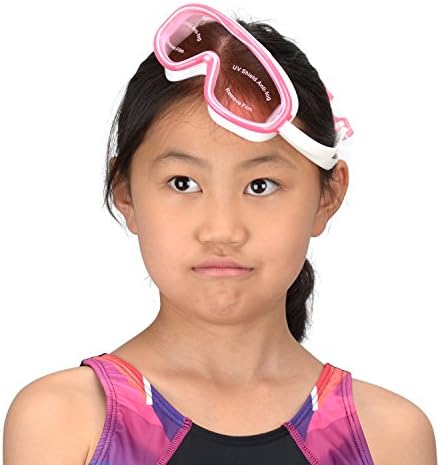 RONHAN Premium Polarized Big Frame Swim Goggles, Swimming Goggles Anti Fog No Leaking with UV Protection and Clear Lens Wide-Vision for Kids children Youth with FREE Case,Nose Clip and Ear Plugs