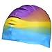 UKEE Silicone Swimming Cap 3D Silicone Design, Odorless, Non-Toxic, Silicone Elastic and Durable Swimming Cap For Adults and Men and Adults - Keep Hair Clean and Dry (Purple color)