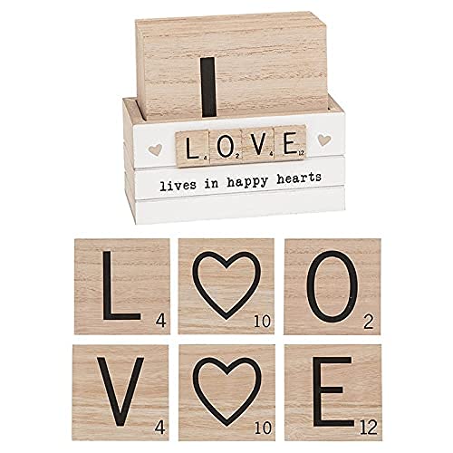 Scrabble Coasters Set of 6 Love