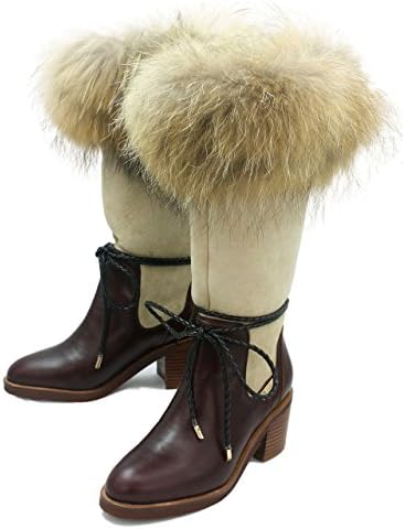Kindom of Sheepskin Women's Hannes Tall Beige Premium Sheepskin Winter Fur Boots 7 M US