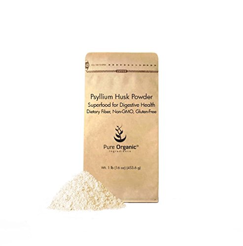 Psyllium Husk Powder (1 lb.) by Pure Organic Ingredients, Fiber Powder Supplement, Additive for Gluten-Free Baking