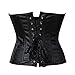 Kranchungel Women's Punk Rock Faux Leather Corset Retro Goth Waist Cincher Basque Bustier