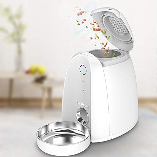 自動給餌器 機械猫ペットの餌ペット自動フィーダーミニインテリジェント タイミング 給餌機猫は白い用品 自動 テレビで話題 食器 犬猫お留守番対策 34 6x18 8x25 9cm 色 Size White