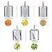 Stainless Steel Cheese Grater Rotary Chopper - MASTER FENG 5 Blades Included Kitchen Vegetable Shredder Salad Slicer, Multi-Use Hand Cutter Graters for Nut, Potato