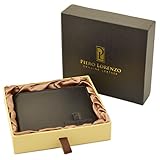 RFID Blocking Bifold Wallets for Men,Secure Genuine Leather Billfolds for Men with Credit Card Protectors(Black)