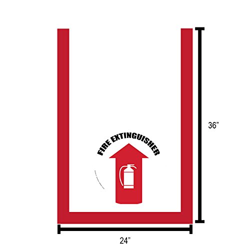 Superior Mark AMZRFEK Fire Extinguisher Floor Marking Kit, 17.5