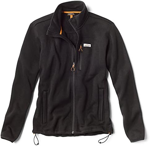 Orvis Men's Full Zip Heavyweight Fleece Jacket (SMALL, BLACK) at