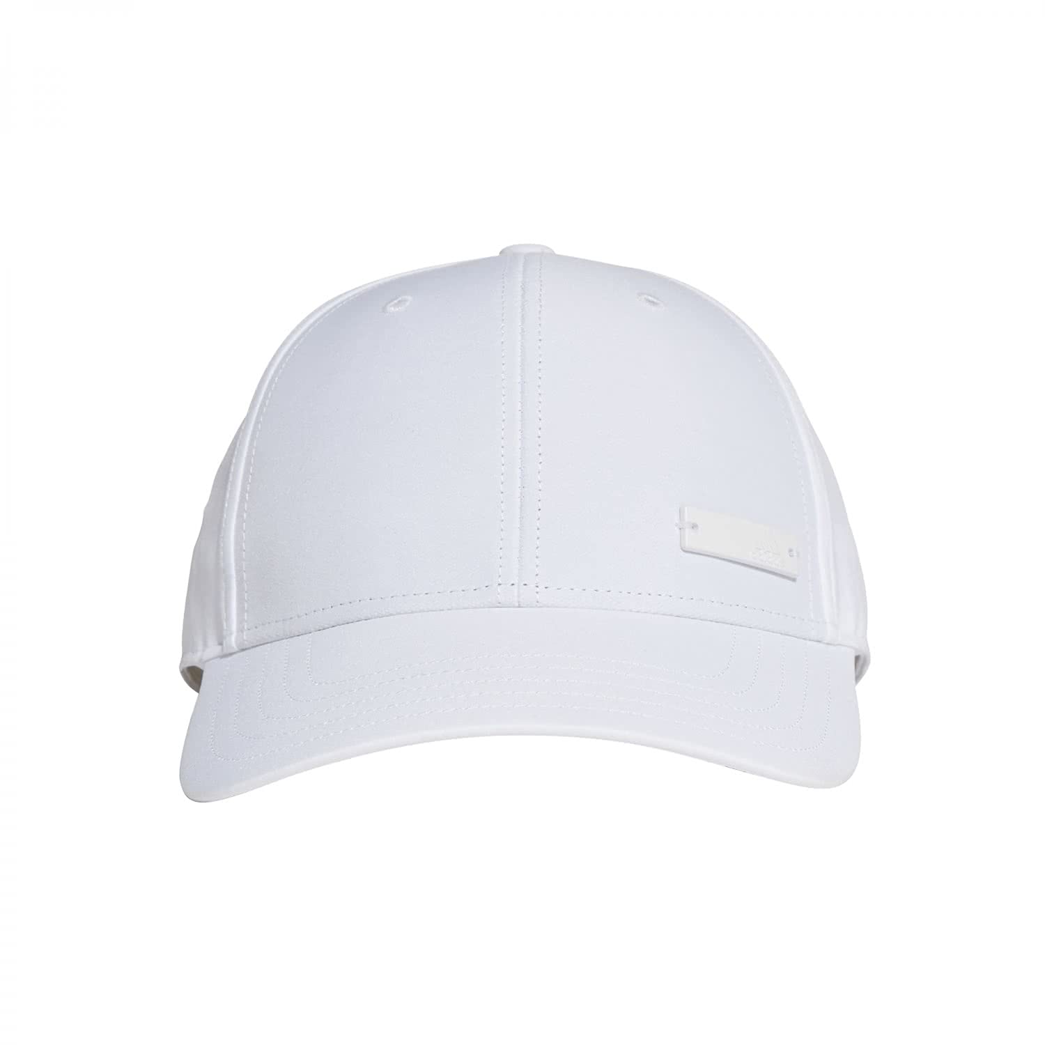 adidas Unisex Lightweight Metal Badge Baseball Cap, White/White/White, XXS