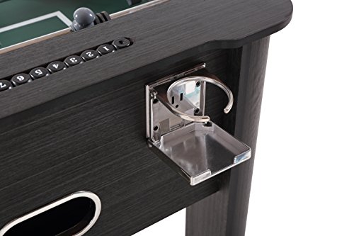 Sport Squad Greyson Foosball Table Soccer Game - 56" Regulation Size Foosball Table for Adults and Kids - Competition Family Soccer Game w/ Wood Grain Finish, Abacus Scorers & 2 Cup Holders