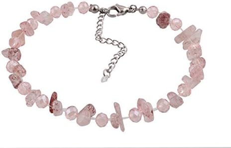 Girl's Delicate 2 Layer Natural Agate Onyx Handmade Gemstone Anklet