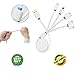 Gempion Multi Charging Cable, 3ft 4 in 1 USB Charger Connector for iPhone 6s, 6 Plus, 5S, Micro USB for Samsung Galaxy S6 S5 S4 Note 3 Power Bank Portable Charger and More (White & Blue)