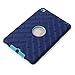 iPad Mini 4 Case, iPad A1538/A1550 Case, Hocase Rugged Shockproof Anti-Slip Hybrid Hard Shell+Silicone Rubber Bumper Protective Case Apple iPad Mini 4th Generation 2015 - Navy Blue/Mint Green