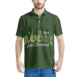 HUGS IDEA Lucky Print Golf Shirt St. Patrick's
