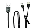 charging cable,Boltech 2 in 1 USB charging and DATA SYNC cable for Samsung S3,S4,S5,S6 S6 Edge,Sony,Motorola,LG,Huewai,HTC,Nexus and Iphone 5,6,6 plus,Ipad mini Ipad Air etc.(BLACK)