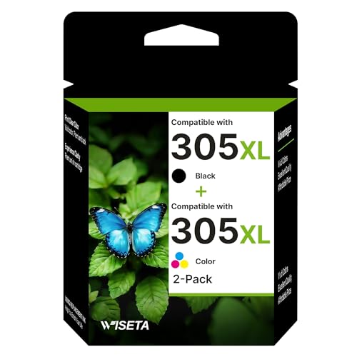 WISETA 305 cartuchos XL para HP 305 cartuchos de impresora Combo Pack para HP 305 Cartuchos de tinta para DeskJet 2710 2720 DeskJet 4100 4130 Envy 6010 6030 Envy Pro 6420 6430 cartuchos (negro y color