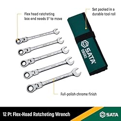 SATA 5-Piece 12 Pt. Flex-Head Ratcheting Wrench