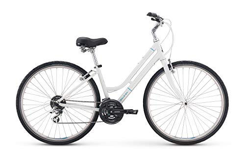 Raleigh Bikes Detour 2 Step Through Womens Hybrid Bike, White, 17″/Medium (Renewed)