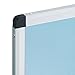 VIZ-PRO Notice Board Felt Light Blue, 36 X 24 Inches, Silver Aluminium Frame