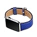 Apple Watch Band 38mm, WFEAGL Retro Top Grain Leather Band Replacement Strap with Stainless Steel Clasp for iWatch Series 3,Series 2,Series 1,Sport, Edition (Sapphire Blue Band+Silver Buckle)