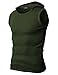 H2H Mens Active Wear Slim Fit Hooded Sleeveless T-shirts with Various Colors