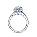 2.5ct Cushion Cut Petite Micropave Floating Halo Simulated Diamond CZ Engagement Rings Women