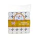 Mega Candles - Unscented All Purpose Tea Light Candles Up to 4 hours - White, Set of 50