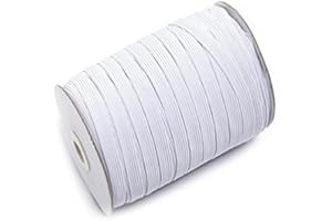 ZIPPERSTOP Braided Elastic 144 Yards - White (1/2'' Wide)