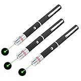 JING TAI 5 Miles 532nm Green Pointer Pen Mid-open Visible Beam Light Ray Office (3 Pack)