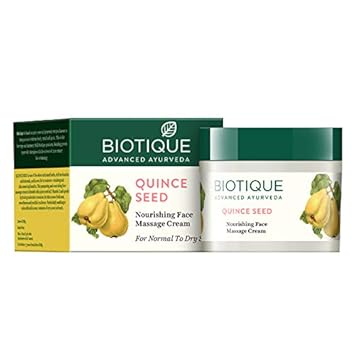Biotique Bio Quince Seed Nourishing Face Massage Cream For Normal To Dry Skin, 50G
