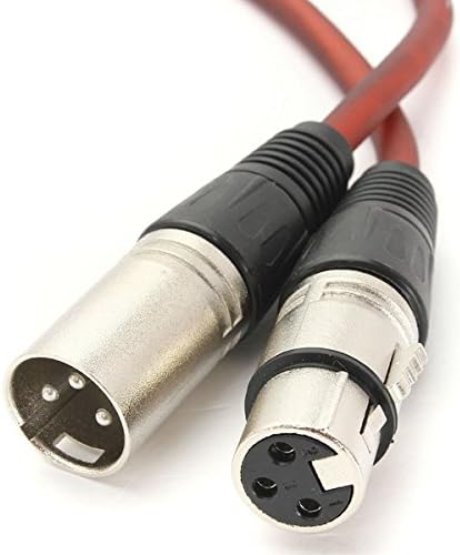 XLR Pin Male to Female Shielded Microphone Extension Cables 1M