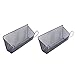 YIFAN 2Pack Dormitory Bedside Storage Baskets, Mesh Origanizer for Books Phones Drinks Office Home Table Hanging Organizer Desktop Corner Shelves - Black