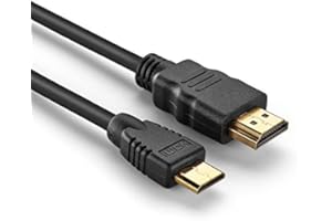 axGear 6ft High Speed Mini HDMI Cable to HDMI Connector Converter Cord 1080P