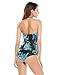 Ekouaer Womens 2 Piece Push Up Vintage Floral Peplum High Waist Bikini Swimsuit