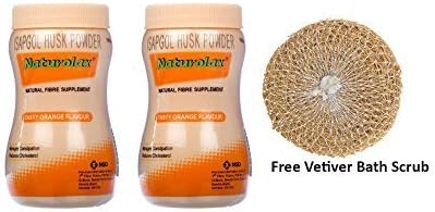 2 x Naturolax - Isapgol Husk Powder 100g (3.53oz) + Free Vetiver Bath Scrub by Naturolax