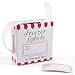 White and Red 1 x 2 Inch Freezer Labels, Set of 100