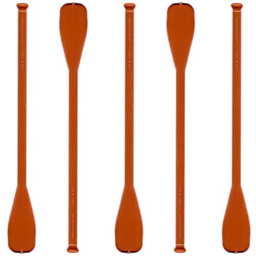 Royer 6 Inch Light Brown Canoe Paddle Swizzle Sticks, Set of 24 - Made In USA