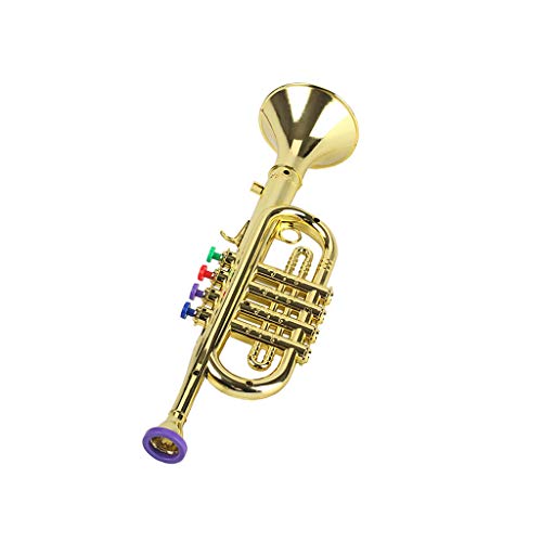 DaoAg Kids Plastic Trumpet with 3 Colored Keys for Early Developmental Music Education Toy - Thumbnail 5