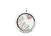 Silver MOM Heart Floating Charm